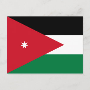 Tarjeta postal de la bandera de Jordania