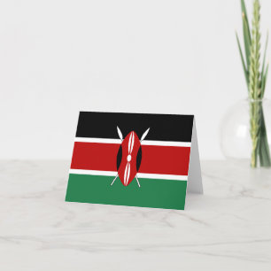Tarjeta postal de la bandera de Kenia