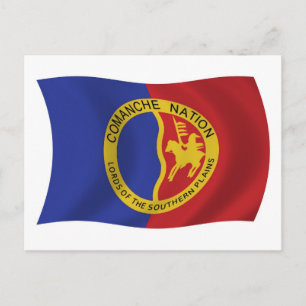 Tarjeta postal de la bandera de la Nación Comanche