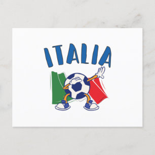 Tarjeta postal de la bandera de la pelota de fútbo