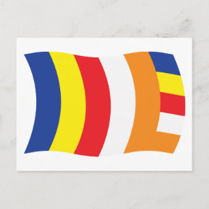 Tarjeta postal de la bandera de la religión budist