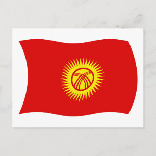Tarjeta postal de la bandera de la República Kirgu