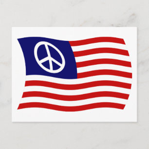 Tarjeta postal de la bandera de la señal de paz de