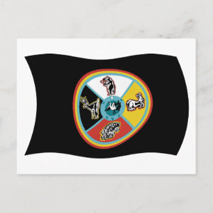 Tarjeta postal de la bandera de la tribu Sault Ste