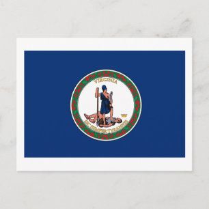 Tarjeta postal de la bandera de la virgina