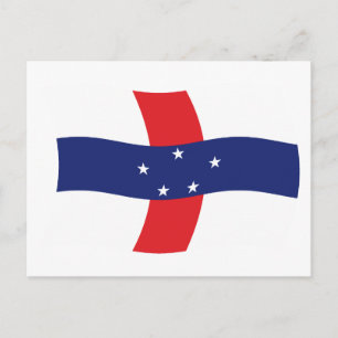 Tarjeta postal de la bandera de las Antillas Neerl