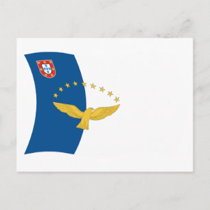 Tarjeta postal de la bandera de las Azores