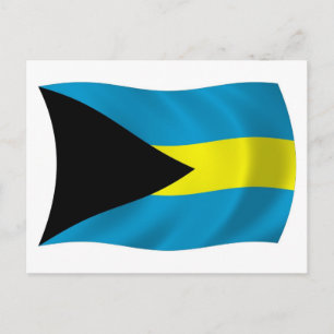 Tarjeta postal de la bandera de las Bahamas