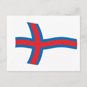 Tarjeta postal de la bandera de las Islas Feroe