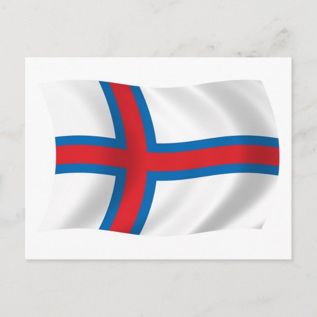 Tarjeta postal de la bandera de las Islas Feroe (Anverso)