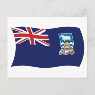 Tarjeta postal de la bandera de las Islas Malvinas