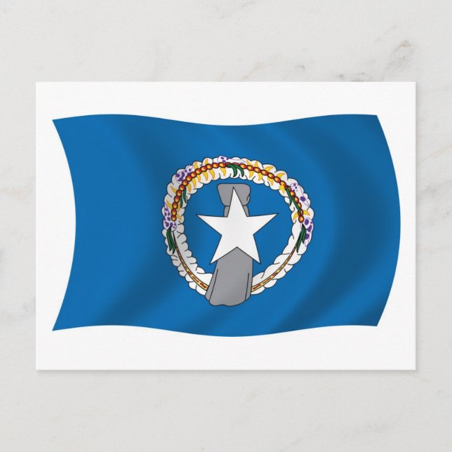 Tarjeta postal de la bandera de las Islas Marianas (Anverso)