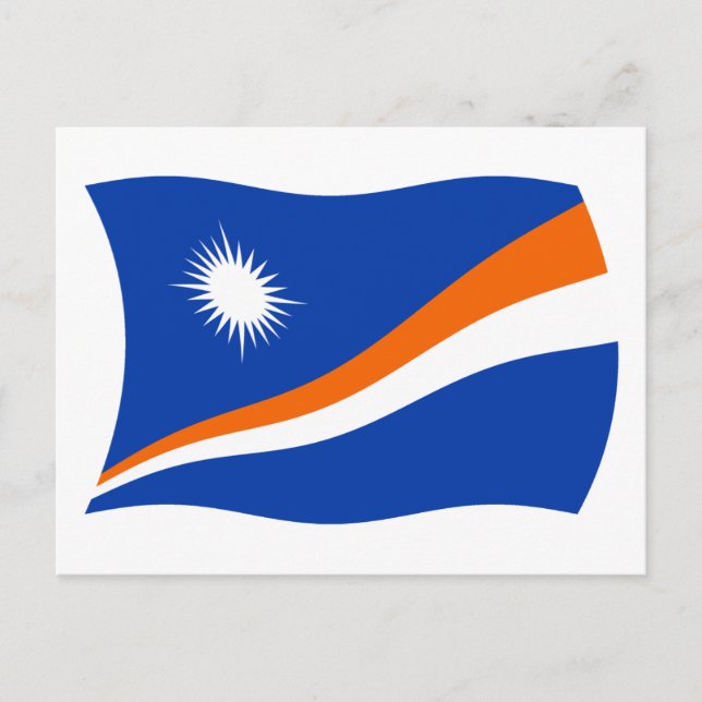 Tarjeta postal de la bandera de las Islas Marshall (Anverso)
