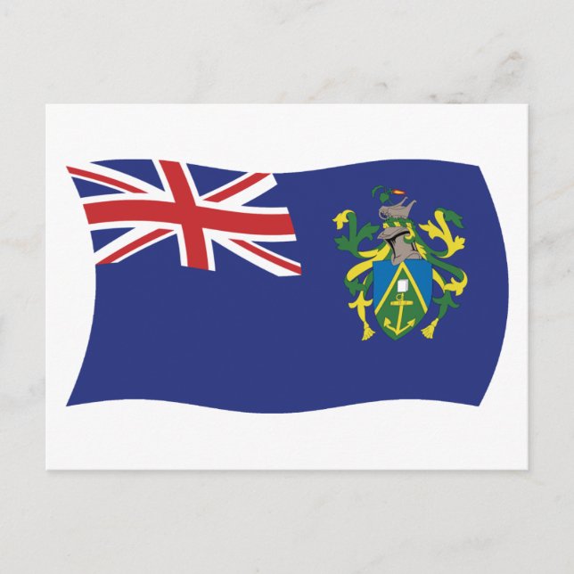 Tarjeta postal de la bandera de las Islas Pitcairn (Anverso)