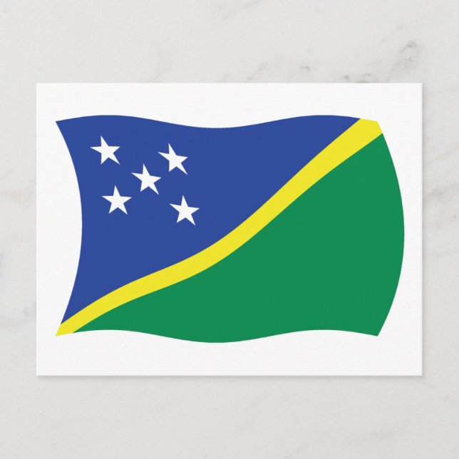 Tarjeta Postal de la Bandera de las Islas Salomón (Anverso)