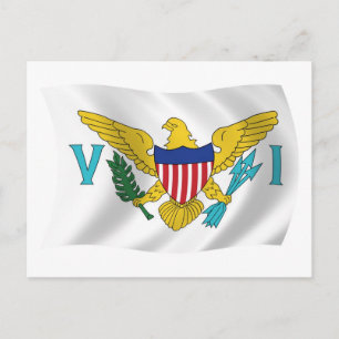 Tarjeta postal de la bandera de las Islas Vírgenes