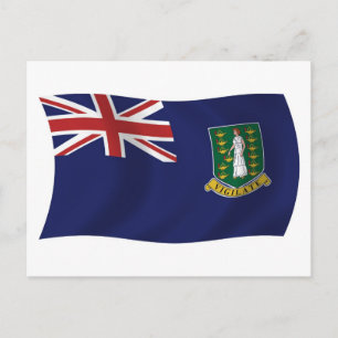 Tarjeta postal de la bandera de las Islas Vírgenes