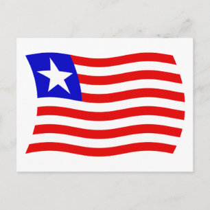 Tarjeta postal de la bandera de Liberia