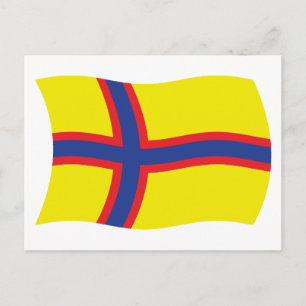 Tarjeta postal de la bandera de los finlandeses de