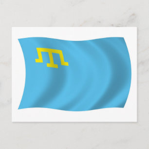 Tarjeta postal de la bandera de los tártaros de Cr
