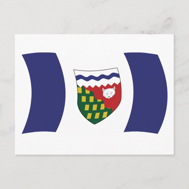 Tarjeta postal de la bandera de los Territorios de (Anverso)