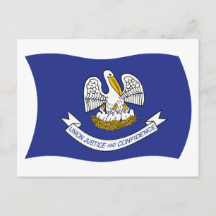 Tarjeta Postal de la Bandera de Louisiana