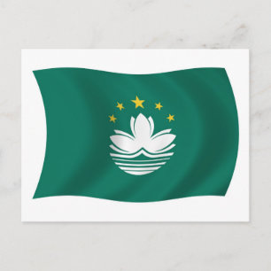 Tarjeta postal de la bandera de Macao