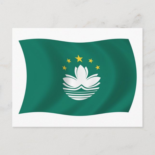 Tarjeta postal de la bandera de Macao (Anverso)