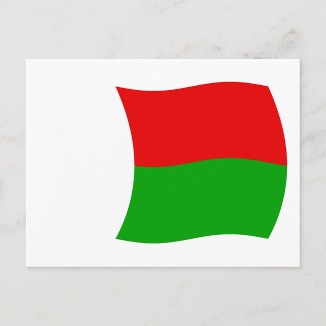 Tarjeta postal de la bandera de Madagascar (Anverso)