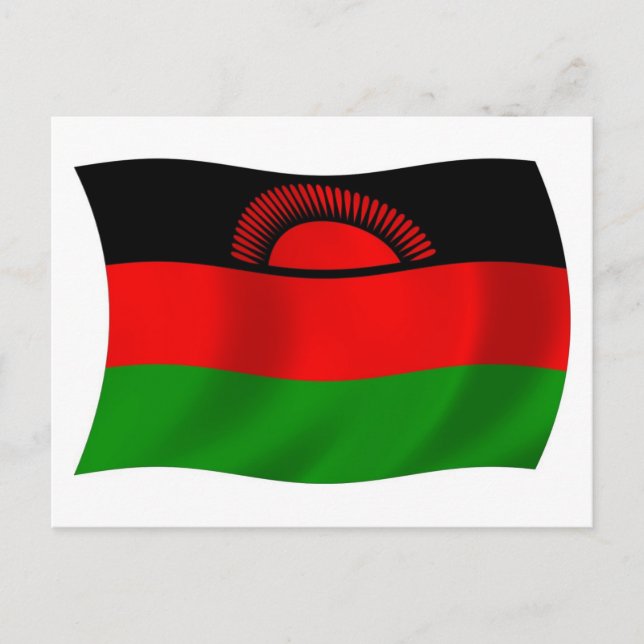 Tarjeta postal de la bandera de Malawi (Anverso)