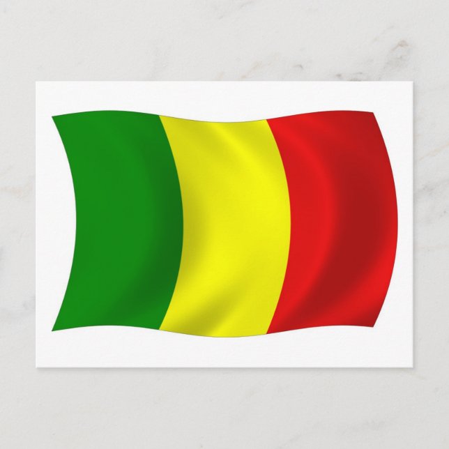 Tarjeta Postal de la Bandera de Malí (Anverso)