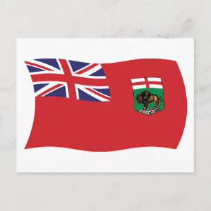 Tarjeta postal de la bandera de Manitoba