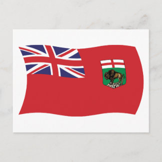 Tarjeta postal de la bandera de Manitoba