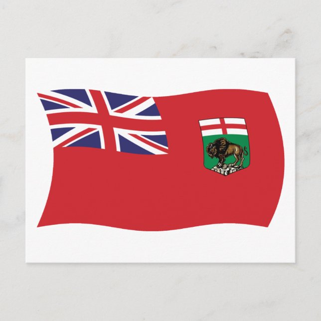 Tarjeta postal de la bandera de Manitoba (Anverso)