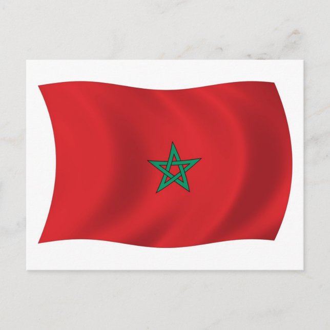 Tarjeta postal de la bandera de Marruecos (Anverso)