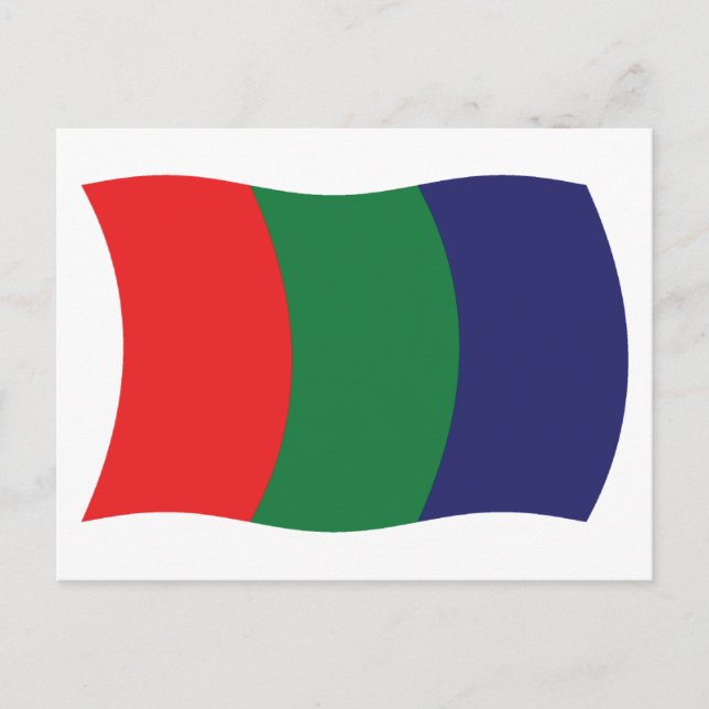 Tarjeta Postal de la Bandera de Marte (Anverso)