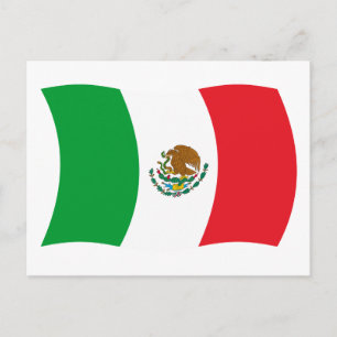 Tarjeta postal de la bandera de México