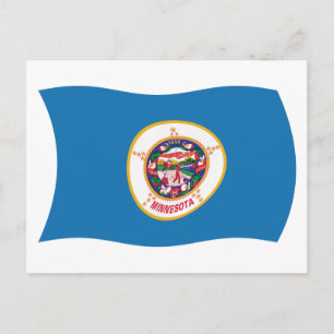 Tarjeta Postal de la Bandera de Minnesota