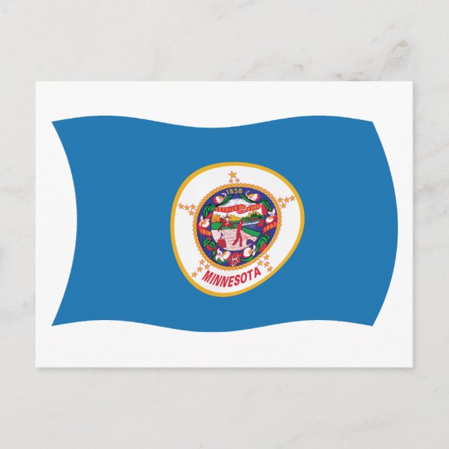 Tarjeta Postal de la Bandera de Minnesota (Anverso)