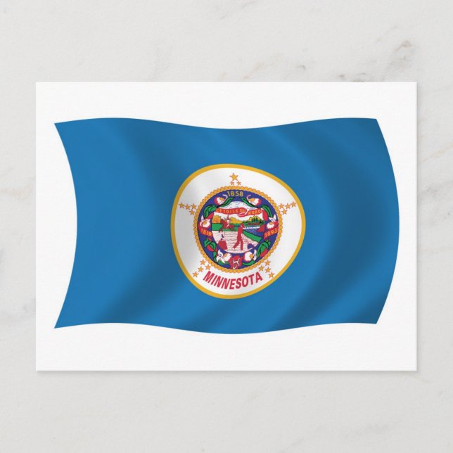 Tarjeta Postal de la Bandera de Minnesota (Anverso)
