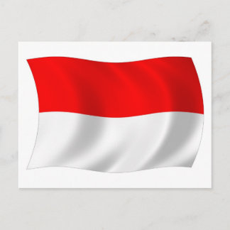 Tarjeta postal de la bandera de Mónaco