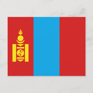 Tarjeta postal de la bandera de Mongolia