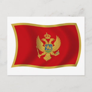 Tarjeta postal de la bandera de Montenegro