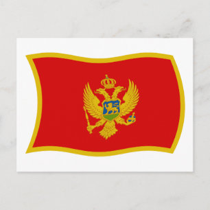 Tarjeta postal de la bandera de Montenegro