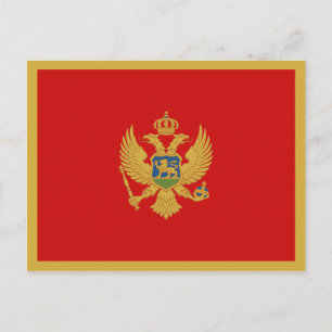Tarjeta postal de la bandera de Montenegro