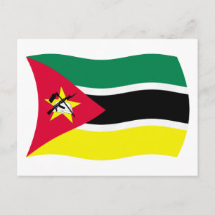 Tarjeta postal de la bandera de Mozambique