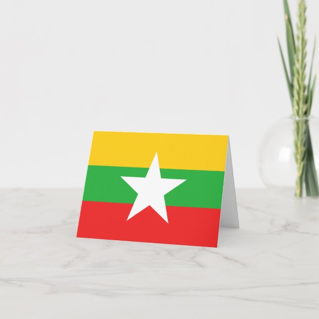 Tarjeta postal de la bandera de Myanmar (Anverso)