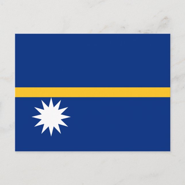 Tarjeta postal de la bandera de Nauru (Anverso)
