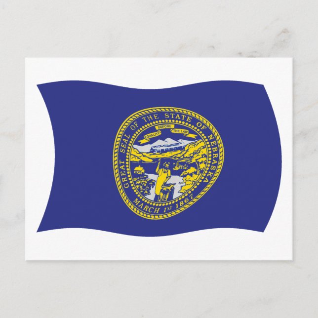 Tarjeta Postal de la Bandera de Nebraska (Anverso)