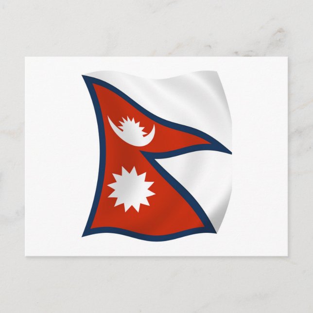 Tarjeta Postal de la Bandera de Nepal (Anverso)